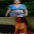Plump down blouse model looked